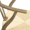 A lovely Scandinavian-style ash wood and paper twine dining chair 