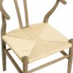 A lovely Scandinavian-style ash wood and paper twine dining chair 