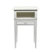 wooden french style white  bedside table