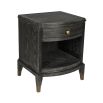 one drawer expression bedside with brass accents 