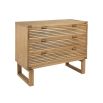 Natural oak, wooden 3 drawer chest of drawers