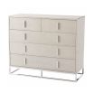 Illustrious chest of drawers with nickel accents