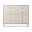 Illustrious chest of drawers with nickel accents