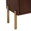 Gorgeous two-door bedside table with brass pulls