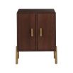 Gorgeous two-door bedside table with brass pulls