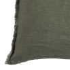 Lovely Kahki Cushion with fringed edges