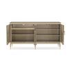 A beautiful sideboard by Caracole with fabulous floral embellishments and gold finished detailing