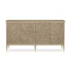 A beautiful sideboard by Caracole with fabulous floral embellishments and gold finished detailing