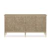 A beautiful sideboard by Caracole with fabulous floral embellishments and gold finished detailing
