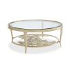 Glamorous, coffee table with delicate floral motif 