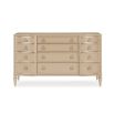 Breathtaking taupe and champagne finish, classical design chest of drawers 