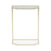 Glamorous gold side table with gorgeous glass top