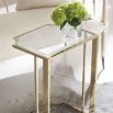 Glamorous gold side table with gorgeous glass top