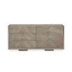 Beautifully modern chevron patterned dresser with diamond shaped handles