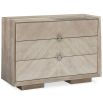 Modern chest of drawers with gorgeous chevron detailing and dark gold diamond handles 