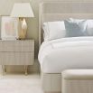 Pearl king size bed with curved headboard