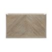 Modern bedside table with diamond handles and chevron pattern on the three drawers and surface