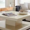 A contemporary coffee table with a simple design and clean lines