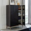 A luxury brown chest by Caracole with a champagne finish and an abundance of storage