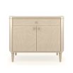 Elegant bedside table with drawer and cupboard for storage