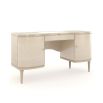 Captivating desk/ dressing table with inlay pattern design and wave accents