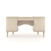 Captivating desk/ dressing table with inlay pattern design and wave accents