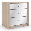 beautiful mirrored set of bedside drawers with USB charging port