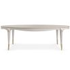 oval coffee table with golden detailings
