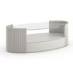 Elevate your space with the Love Oval Coffee Table in Matte Pearl. Stylish and modern, it adds elegance and charm to any living room.