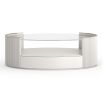 Elevate your space with the Love Oval Coffee Table in Matte Pearl. Stylish and modern, it adds elegance and charm to any living room.