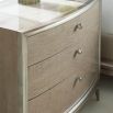 Modern natural wooden three-drawer bedside table