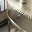 Soft polished silver bedside table with one drawer