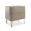 Odette 2 Drawer Bedside Table - Oracle - Small