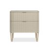 Odette 2 Drawer Bedside Table - Oracle - Small