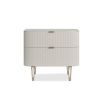 Odette Bedside Table - Matte Pearl