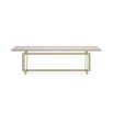 Brentel Dining Table - Gold & Travertine