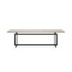 Brentel Dining Table - Bronze & Travertine