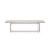 Brentel Dining Table - Chrome & Travertine