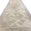French-style dining table with parquet detailed surface and some imperfections