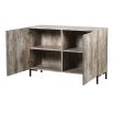 Concrete-like two door cabinet