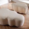 Soft ivory cloud shaped ottoman