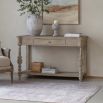 Traditional style wooden console table with drawer