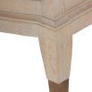 A stunning natural whitewash oak three-drawer chest with bras details