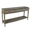 natural greyed oak console table 
