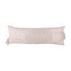 delicate and long cotton cushion with intricate wavelength texture