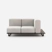 A glamorous right-hand outdoor sofa with quick-dry foam and natural coloured upholstery 