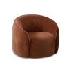Rust coloured sumptuous round armchair