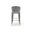 Maya Bar Stool (Crib 5) - Megan Grey & Brushed Brass