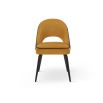 Yves Dining Chair (Crib 5) Set of 2 - Megan Mustard/Black Piping