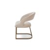Alfie Dining Chair (Crib 5) - Megan Pebble & Bronze Steel
